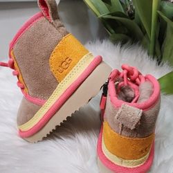 Ugg Neumel II Shearling Li Chukka Toddler Boot Beachwood/Papaya - SZ 7 C