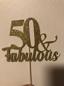 50th birthday cake topper