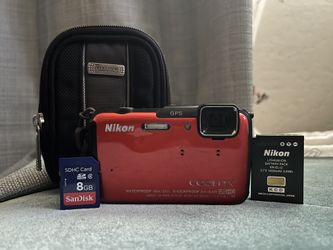 Nikon Coolpix waterproof WiFi AW110 16MP Orange Digital Camera