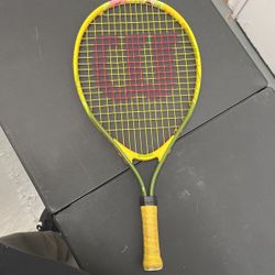 Spongebob Square Pants Wilson Junior Tennis Racket Green and Yellow