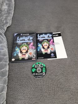 Nintendo Gamecube Black Label Luigis Mansion Complete 