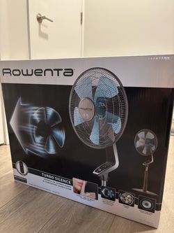 Rowenta VU5550 Turbo Silence Oscillating Fan, Standing Fan, 4 Speed Fan with Remote Control