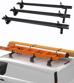 Aluminum Van Roof Rack 3 Dual T-Slot Crossbars No Drill Ladder Cargo Rack #2211Q T7BY