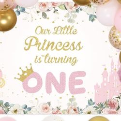 Princess turning ONE Backdrop 3x5 Ft