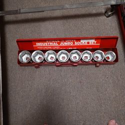 8 Piece 3/4 Drive Industrial Jumbo Socket Set