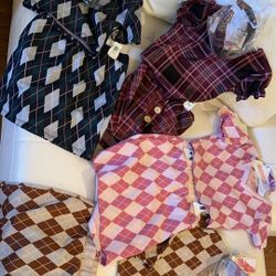 Little girls skirts and shirts with headband three sets $20 each brand new