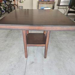 Wooden Counter Height Table And Chairs 