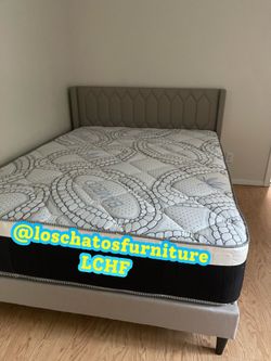 Queen size bed frame and mattress