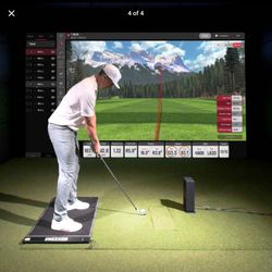 Uneekor Golf EYE MINI LITE Launch Monitor Complete Indoor Golf Simulator for Home, Garage, Mancave, or Business
