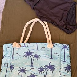 Beach tote and swimsuit size M