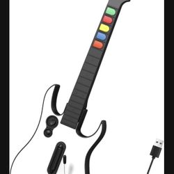 NBCP Wireless Guitar Controller for Xbox Series X|S/Xbox One/PC – White Game Guitar for Rock Band 4 & Fortnite Festival with Strap, 2.4G USB Dongle