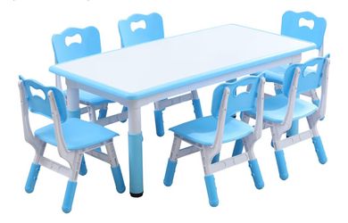 Adjustable Kids Table and 5 chair  Toddlers, Ages 2-10 – Height Adjustable,ll