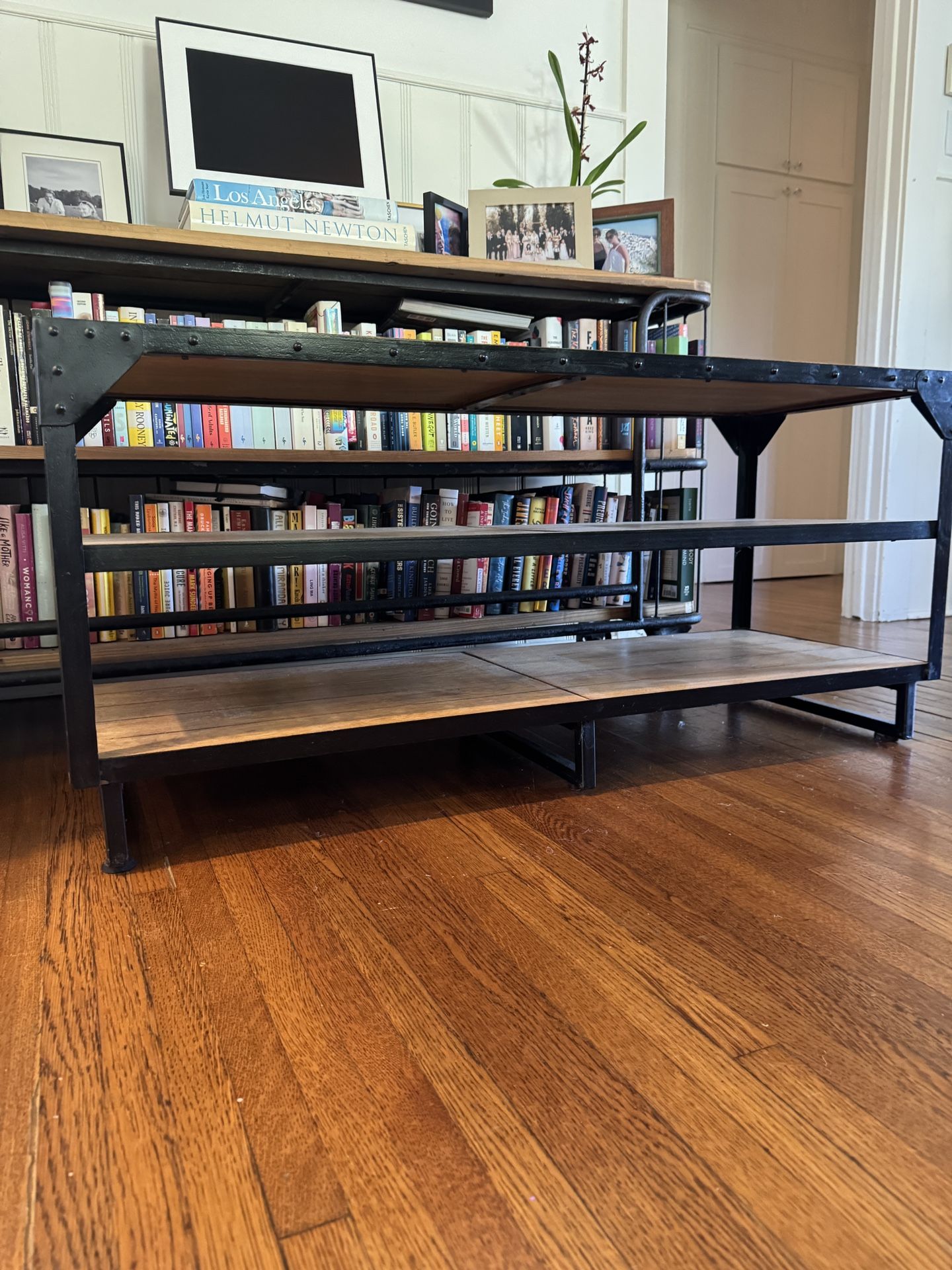 Industrial/Modern Wood and Iron Media Console
