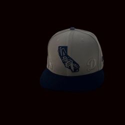 New Era Los Angeles Dodgers white and navy fitted Hat