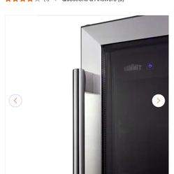 Summit Appliance 15 in. 2.3 cu. ft. Mini Fridge with Glass Door in Stainless Steel, ADA Compliant