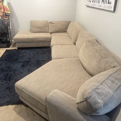 Beige Sectional (Large) - Pickup Only