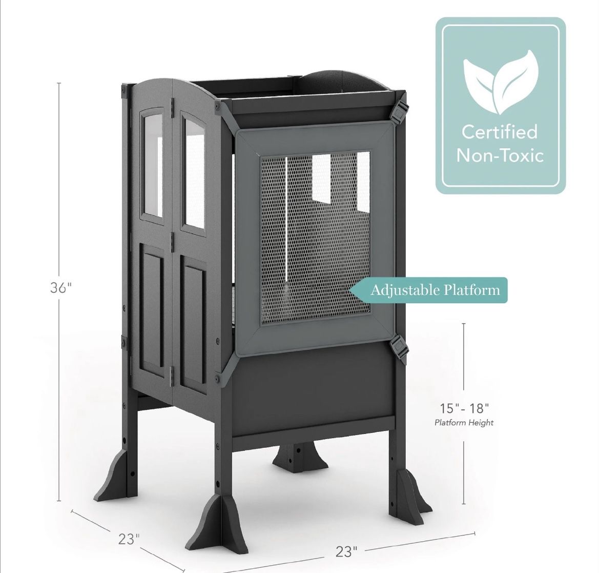 Martha Stewart Kitchen Helper by Guidecraft - Charcoal: Kids' Adjustabl...