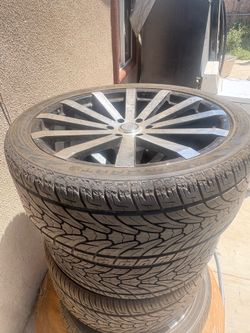 24” rims with tires