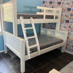 New Twin Bunk Bed With Mattresses 