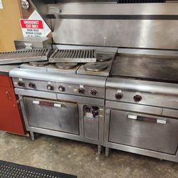 Untested General Electric Commerfial Stove Top And Flat Top