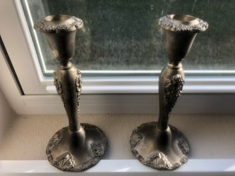 Silver candle holders
