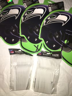 Game Day Party Anyone? 3-12” Cut Image, 40 Forks 