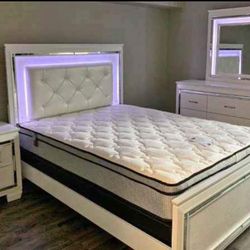 Lighted Bed And Dresser Set