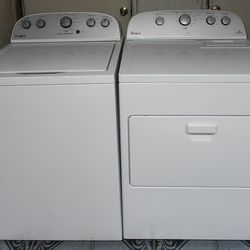 Large capacity whirlpool washer and electric dryer set