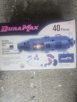 DuraMax Variable Speed Rotary Tool Kit 40 Pieces with Carrying Case AQ25001G NEW