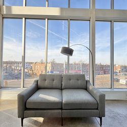 Burrow Nomad Loveseat Midcentury Modern Minimalist Gray Sofa Couch (🚚 Free Delivery)