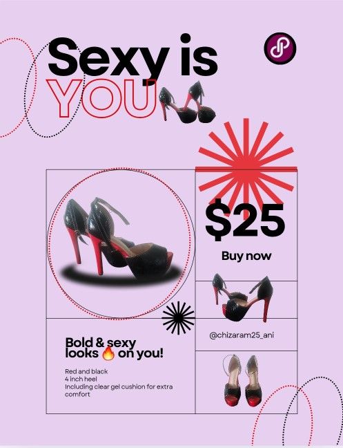 Red And Black Sexy Heels