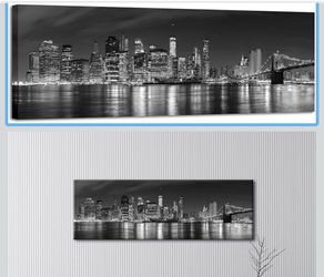 Large NYC canvas with four 12x12 complimentary canvases