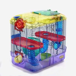 Kaytee Crittertrail Two Level Habitat for Pet Dwarf Hamsters,