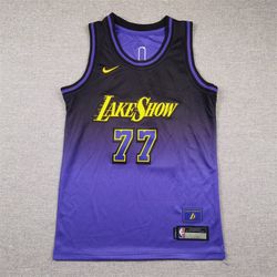 Men’s LA Lakers Luka Doncic Stitched Purple Switching Stitched Jersey, S To 3Xl, 