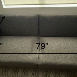 FREE GRAY FABRIC FUTON 