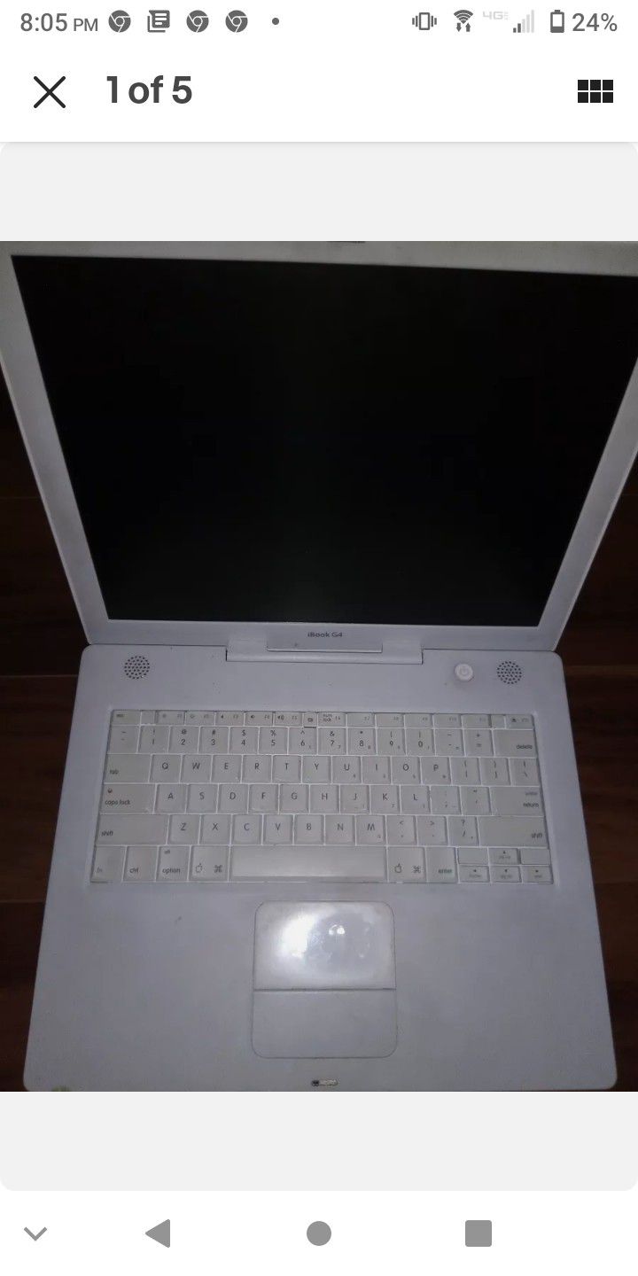 Apple iBook G4 Notebook White 14" Model A-1055, 2003