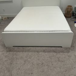 IKEA QUEEN BED FRAME AND MATTRESS