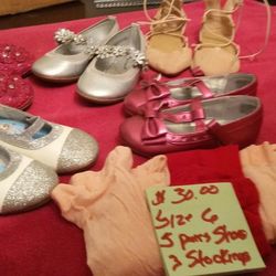 Girls dress shoes Size -6.  All for $20