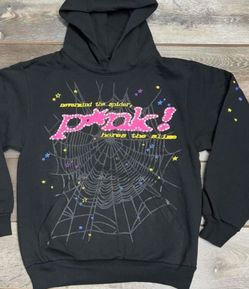 Black pink spider hoodie brand new with tags siz: medium