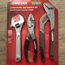 Husky Pliers and Wrench Set (3-Piece)