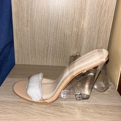 Clear Wedge Heels