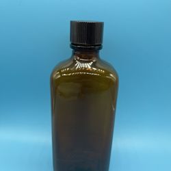 Vintage DURAGLAS Brown Glass Empty Bottle with Lid 