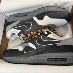Nike Air Max 1 .SWOOSH Low Poly   ‘Big Head Mode’ Goldeneye   