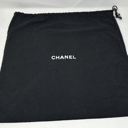 CHANEL Empty Black Cotton 2 Drawstring Dust Bag Handbag XLarge 19”X19”