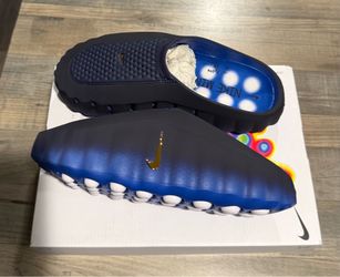 Royal blue Nike mind 001 slides