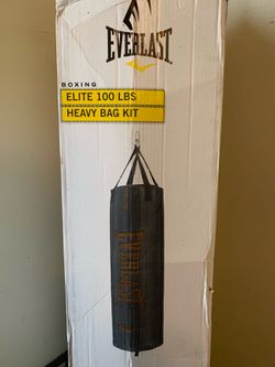 everlast heavy bag, black, 100 pounds