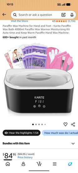 Karite Paraffin Wax Warmer Kit Bundle with Lavender Treatments