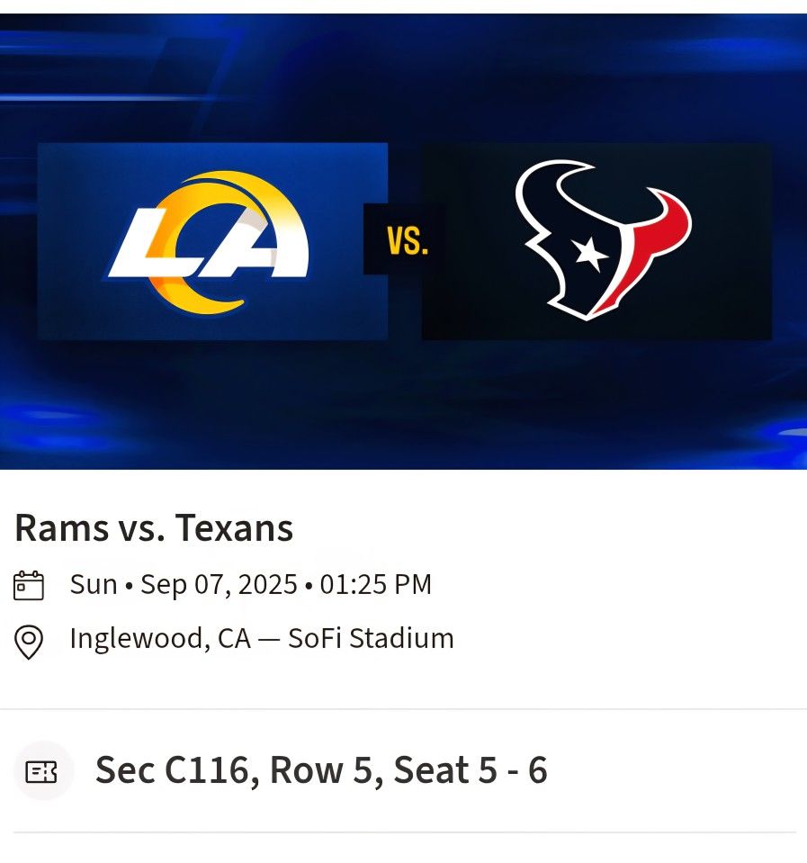 Rams Vs Texans