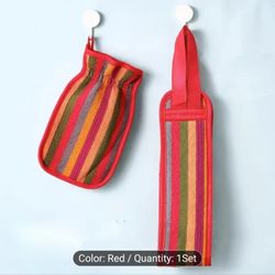 1 Set/Back Scrubber + Bath Towel Set - Bathing Essential, Exfoliating Washcloth, Powerful Cleaning