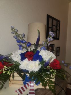 Independence Day Floral Centerpiece